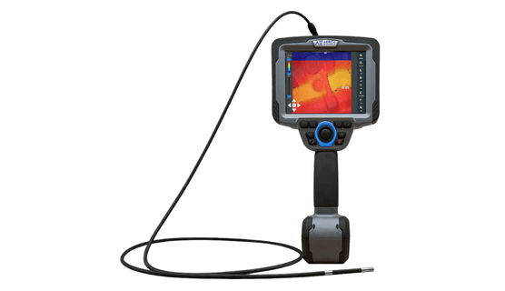 AE-DSV-PRO 3D Measurement Borescope inspecting turbine blades