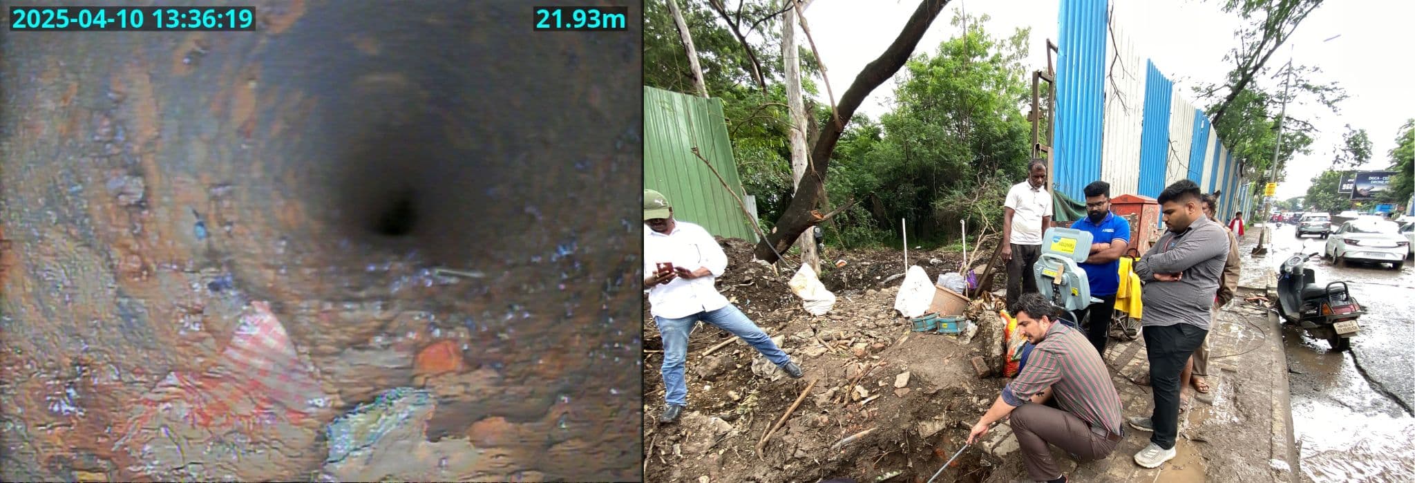 Industrial inspection equipment on a production line